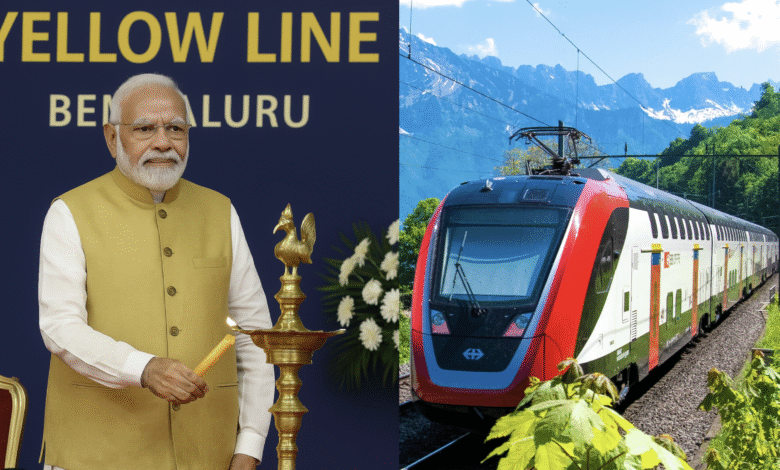 PM Modi inaugurating Namma Metro Yellow Line in Bengaluru